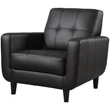 ( 4.2) out of 5 stars. Coaster Faux Leather Tufted Accent Chair In Black 900204