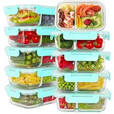 You don't have to continually open the lids to check what is stored within, unlike with opaque containers. Bayco 10 Pack Glass Meal Prep Containers 2 Compartment Glass Food Storage Containers Wit Glass Food Storage Meal Prep Containers Glass Food Storage Containers