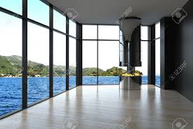 Reduces heat and noise transmission through the window • hypernyms: Modern Unfurnished Living Room With Floor To Ceiling Glass Windows On Two Walls Overlooking The Sea View Along The Length In An Interior Decor Concept Stock Photo Picture And Royalty Free Image Image 32893910