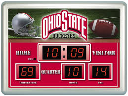 Ohio St Buckeyes Football Scoreboard Logo Wall Clock Click On Image Ohio State Buckeyes Ohio State Buckeyes Gifts Buckeyes Football