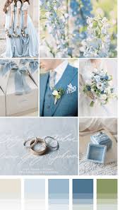 Spring wedding colors, summer wedding colors, wedding color palette. 5 Blue Wedding Color Palettes For Summer