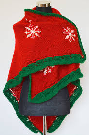 Get free knitted dishcloth patterns in a variety of colors! Free Knitting Pattern For Christmas Eve Shawl Cozy Shawl In Stockinette With A Decorative Leaf L Christmas Knitting Patterns Holiday Knits Christmas Knitting