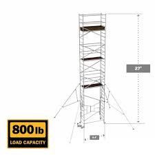 MetalTech 27 H x 5.4 W x 2.6 D ft. Easy Set 24-ft. Aluminum ...