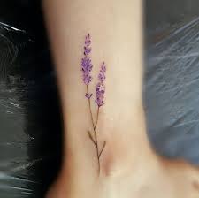 Purple ankle bracelet tattoo design for her. 50 Best Lavender Tattoo Designs 2021 Flower Sprig