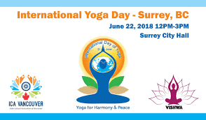 Their attitudes are infectious, you leave happy and proud at the end of each class. International Yoga Day Surrey Bc Organized By Vishwa Ica Vancouver International Yoga Day Vancouver Bc