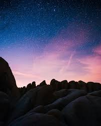 Sky Rock Star Night Sunset Dusk Wallpapers Hd 4k Background For Android Night Sky Painting Mountain Silhouette Starry Sky
