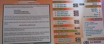 Saat ini toserba jadi baru kroya kembali membuka lowongan kerja untuk posisi : Dibuka Pelatihan Kerja Gratis Di Blk Wonogiri Tahun 2018 Disnaker Wonogiri