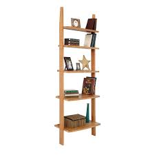 What is the difference of bookshelf and bookcase? Modern Wooden Ladder Style Bookshelf Solid Wood Vermont Made