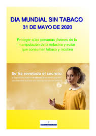 El eje ronda en las tempranas edades y su vulnerabilidad ante la propaganda de las tabacaleras. Astursalud Dia Mundial Sin Tabaco 31 De Mayo De 2020