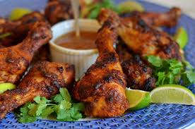 Crispy Tandoori Chicken Drumsticks with Mango Chutney - Once Upon ...
