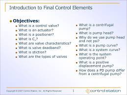 Introduction To Final Control Elements Ppt Download