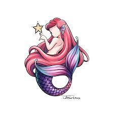 Ariel the little mermaid on rock full moon 6 vinyl car truck decal sticker disney kids fun cute girly adorable awesome movies mermaids pretty (light blue, 6 inches) 4.5 out of 5 stars 31 $8.99 $ 8. Artstation Tattoo Design Ariel The Little Mermaid Jason Liu