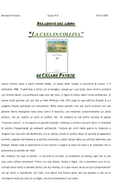 Modifica dati su wikidata · manuale. Relazione Di La Casa In Collina Di Cesare Pavese Docu Plus