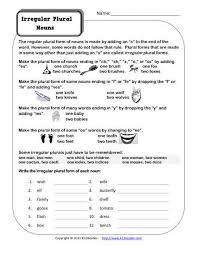 Irregular Plural Nouns 2nd And 3rd Grade Noun Worksheet Irregular Plural Nouns Plurals Irregular Plurals