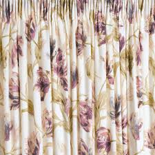 Gosford Plum Floral Pencil Pleat Ready Made Curtains Childrens Room Decor Mauve Living Room Curtains