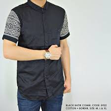 Jual produk baju batik kombinasi kemeja cowok murah dan terlengkap. Jual Kemeja Batik Songket Kombinasi Polos Hitam Cowok Pria Koleksi Baju Batik Modern Batik Modern Murah Pakaian Batik Modern Di Lapak Bajumuslimpriaterbaru Bukalapak
