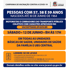 Maybe you would like to learn more about one of these? Vacina Pessoas Com 57 58 E 59 Anos Sem Comorbidades E Profissionais Do Transporte Publico Coletivo Podem Se Vacinar No Sabado 12 Prefeitura Municipal De Jacarei