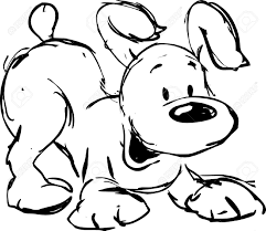 Image Result For Cartoon Dog Clipart Black And White Cute Dog Drawing Dog Drawing Dog Illustration