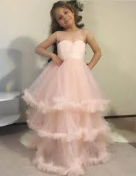 Girls Pink Fluffy Princess Dress Sequin First Birthday Etsy Dresses Princess Dress Baby Girl Dresses