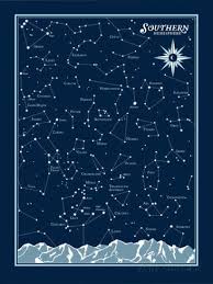 southern hemisphere star chart serigraph by brainstorm