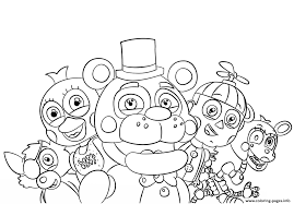 Valentine's day emphases love of all kinds. Five Nights At Freddys All Characters Coloring Pages Printable