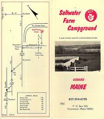 Saltwater Farm Campground Cushing Maine Vintage Brochure Photos Map