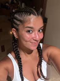 Woman washing hair in zero gravity at Universal Studios