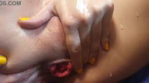 Fist and 2 dildos in gaping pussy
