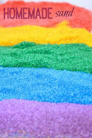 The complete process of using. Homemade Colored Sand