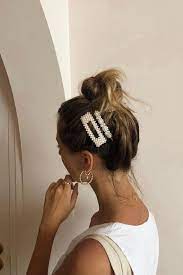 Six Ways To Wear Pearl Clips In Your Hair Poor Little It Girl Clip Hairstyles Curly Hair Styles Naturally Hair Clips