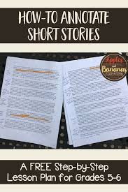 Short Story Annotation And Plot Diagramming Middle School Writing Prompts Writing Lesson Plans Middle School Short Stories