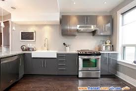 مطابخ ستانلس ستيل كبيرة 3 Jpg Grey Kitchens Grey Cabinets Clean Kitchen Cabinets