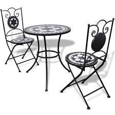 We have bistro sets to suit a variety of decors and colour schemes, available at great prices with savings on rrps. Garten Bistro Set Mosaik Stuhle Tisch Schwarz Weiss Bistro Bistroset Garten Mosaik Schwarz Stuhle Tisch Weiss Gartenmobel Mosaiktisch Gartenmobel Sets