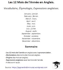 Je n'en connais pas l'origine, mais j'en ai fait une chanson que je vous transmets. Les 12 Mois De L Annee En Anglais Origine Prononciation Exemples Apprendre 5 Minutes