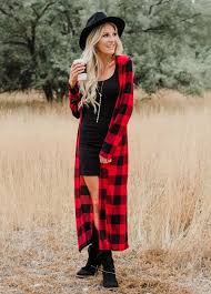 Black And Red Cardigan Red Black Long Cardigan Long Cardigan Long Sleeve Checkered Print Online Boutique Online Shopping Fashion Womens Fashion Casual Fall Autumn Fashion Women