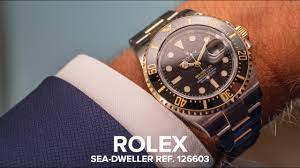 Firstly, the 43mm came across as a surprise, but i suppose it answered the long running complaint from those. The Rolex Sea Dweller Ref 126603 Two Tone Delivers True Underwater Opulence Youtube