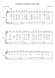 Twinkle, twinkle, little star adalah nina bobo bahasa inggris yang populer. Twinkle Twinkle Little Star Lyrics Piano
