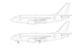 Specification table boeing 737 original and boeing 737 classic. Boeing 737 500 Blank Illustration Templates With And Without Blended Winglets Norebbo