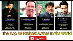 The Top 20 Richest Actors In The World 2020 4k Richest Actors Actors World 2020