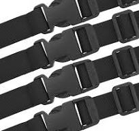 Mandala Crafts Buckle Straps Adjustable Black Utility Straps ...