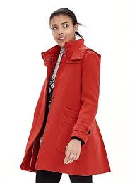 Red Duffle Coat Banana Republic Red Wool Coat Black Clothes Women Coats Jackets Women