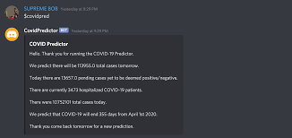 It was first identified in december 2019 in wuhan,. Discord Covid 19 Predictor Bot Devpost