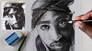 2Pac ! How To Draw 2Pac - Step By Step - Youtube