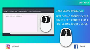 Detecting Mouse Button Java Swing Mouse Event Right Left And Center Click Java Swing Buttons Swing