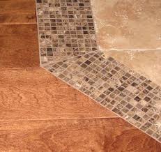 Use Smaller Tiles As A Threshold To Transition From Tile To Wood I Love This Idea For When We Upgrade Down The Road Home Flooring Home Improvement