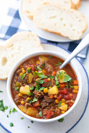 Easy Hamburger Soup Recipe Ground Beef And Vegetable Soup Recipe In 2020 Hamburger Soup Easy Hamburger Soup Ground Meat Recipes