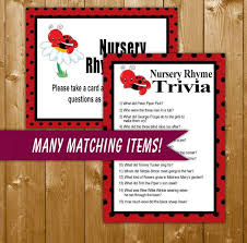 You can use this swimming information to make your own swimming trivia questions. Ladybug Nursery Rhyme Quiz Trivia Quiz Baby Shower Games Game With Sign Lady Bug Shower Games Girl Printable Instant Ladybug Nursery Trivia Nursery Rhymes