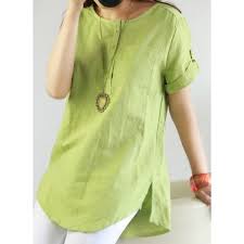 Solid Casual Round Neckline Short Sleeve Blouses 1645202648 Women Blouses Fashion Short Sleeve Blouse Blouse Designs