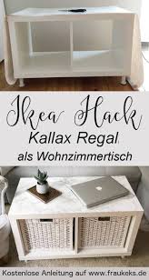 Ikea Hack Living Room Table Made Of Kallax Shelf Hack Ikea Kallax Living Room Shelf Table In 2020 Ikea Hack Living Room Ikea Diy Diy Ikea Hacks