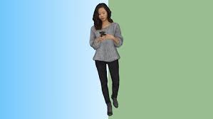 Large Preview Of 3d Model Of Mei Cheking Cell Phone